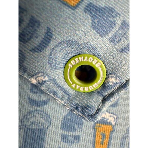 William Murray Performance Golf Polo‎ Shirt Activewear Beer Powder Blue Medium - Picture 5 of 10